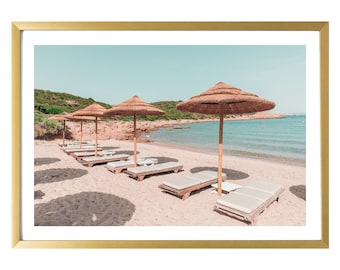 Sardinië Italië Moderne Wall Art Travel Print Mediterrane Art Print Poster Porto Cervo
