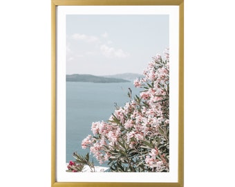 Santorini Greece Wall Art Prints Pink Photography Room Decor