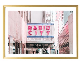 New York Colorful Wall Art Photography Prints Radio City Music Hall