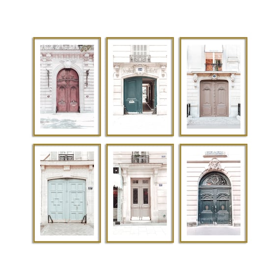 Paris Photography Prints Posters Aesthetic Set of 6 Wall Art Travel Room Decor