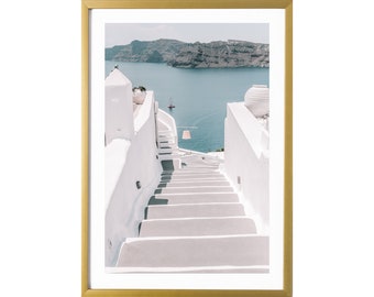 Santorini Greece Blue Wall Art Photography Print Room Decor