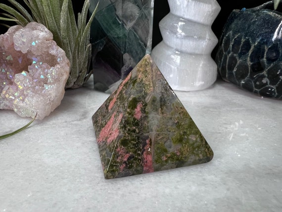 Large Unakite Pyramid Polished Large Unakite Pyramid Polished