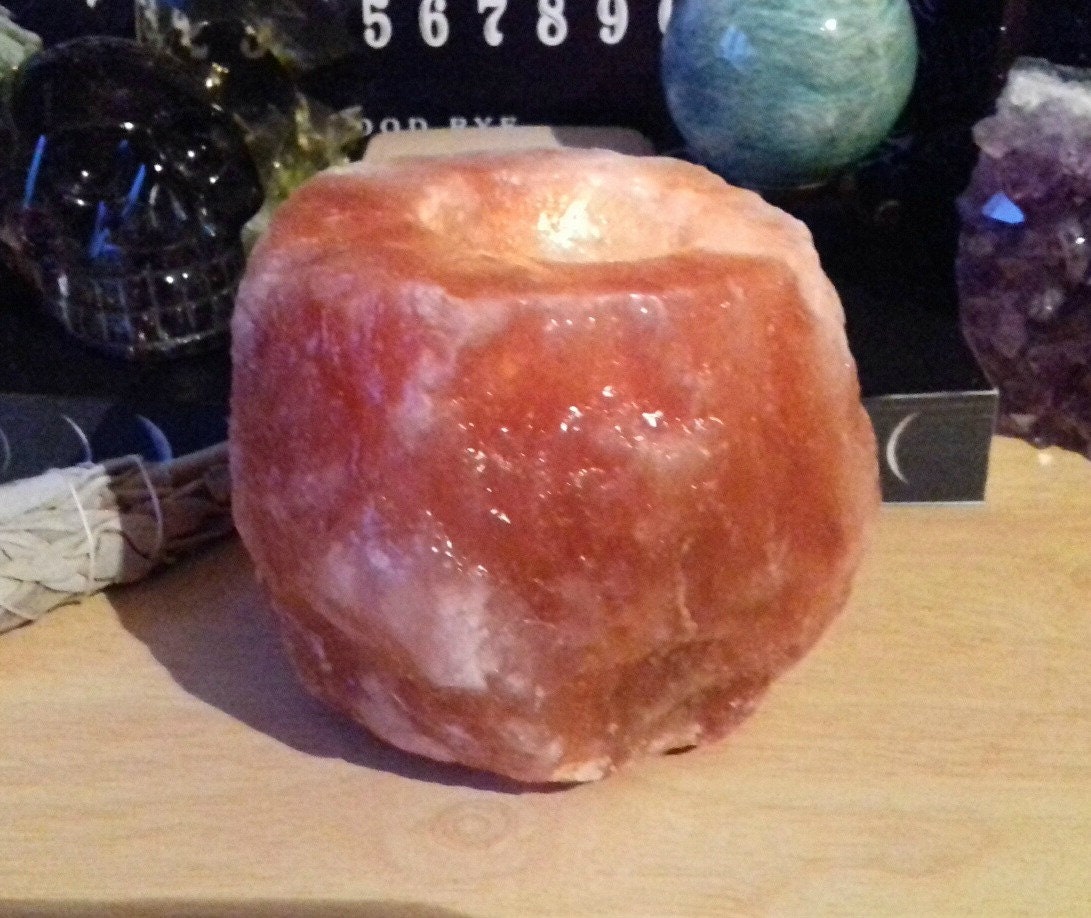 Natural Himalayan Pink Salt Candle Holder Natural Salt Lamp Etsy