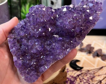 Amethyst Uruguayan AA Grade Crystal Cluster - Uruguayan Amethyst Polished Cluster - Polished Uruguayan Amethyst Crystal - UR8