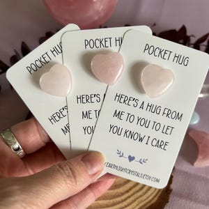 Rozenkwarts pocket knuffel kristallen hart - rozenkwarts kristallen hart pocket knuffel token - kristallen pocket knuffel