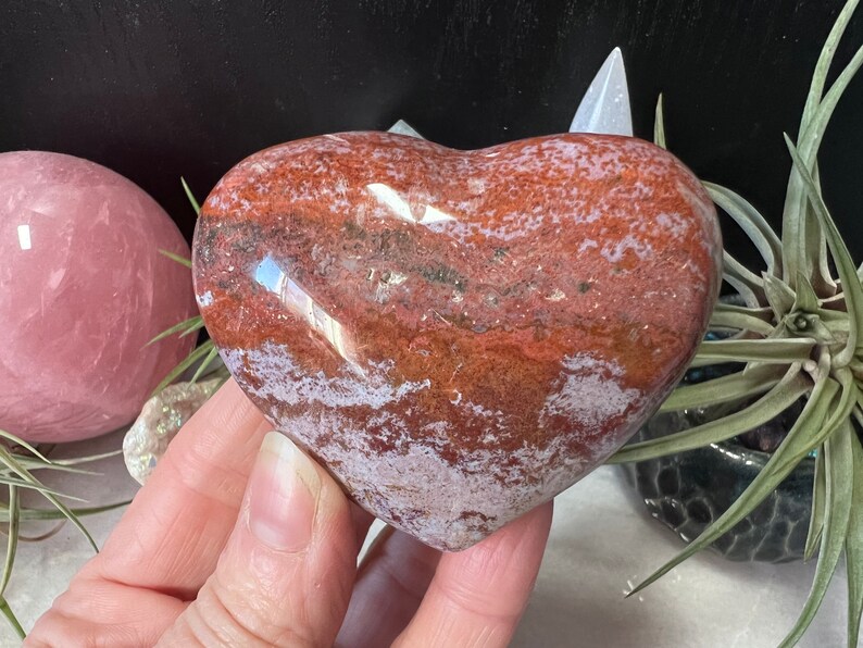 Ocean A Surprise Price Is Realized Jasper Crystal Heart Carving Crysta