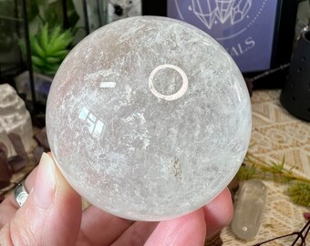 Clear Quartz Crystal Sphere - Crystal Quartz Polished Stone Ball - Crystal Decor - Crystal Collection - CQ5