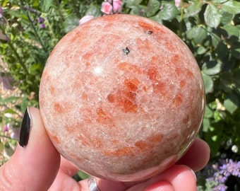 Sunstone Crystal Sphere - Sunstone Polished Crystal Ball - Polished Crystal Sphere - Crystal Decor - SN7