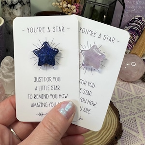 You're a Star - Minikristalkaart - cadeaukaart zakkristalster - cadeaukaart minikristalster - aandenken kristallen ster