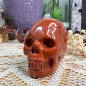 Red Jasper Crystal Skull Carving - Red Jasper Skull - Hand Carved Red Jasper Skull - Crystal Skull - Crystal Decor - Crystal Gift - RJ7