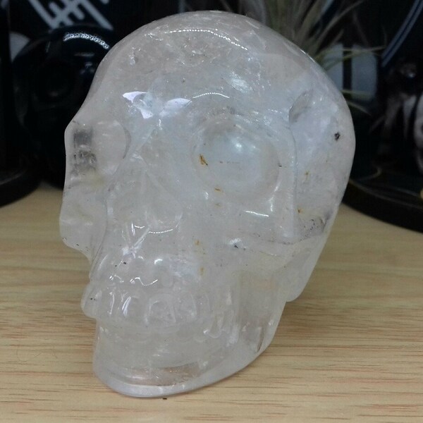 Clear Quartz Crystal Skull Carving - Clear Quartz Crystal Skull - Hand Carved Crystal Skull - Crystal Skull - Crystal Healing- CQ1