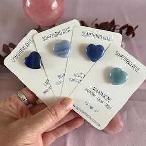 Etwas Blaues Kristallherz für die Braut - Blaues Kristallherz Hochzeitstag Andenken für Braut - Hochzeitstag Kristallgeschenk - Etwas Blaues
