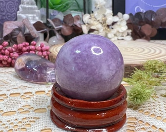 Lepidolite Crystal Mini Spheres - Polished Lepidolite Mini Crystal Balls - High Grade Mini Lepidolite Crystal Orbs  - LPMS