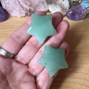 Green Aventurine Polished Crystal Pocket Star - Green Aventurine Crystal Star Carving - Crystal Gift - Crystal Collection - GRS