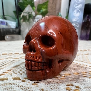 Red Jasper Crystal Skull Carving - Red Jasper Skull - Hand Carved Red Jasper Skull - Crystal Skull - Crystal Decor - Crystal Gift - RJ5