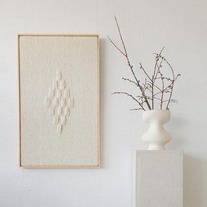 Modern Framed Wall Decor - Wool Tapestry - Wabi Sabi - Mothers Day - Wool Tapestry - Woven Wall Hanging - Hygge Style - Japandi Art - Woven
