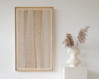 Grande arazzo da parete intrecciato con cornice - Arazzo moderno - Arte tessile minimalista - Arazzo da parete intrecciato - Arredamento minimalista per la casa - Interni moderni