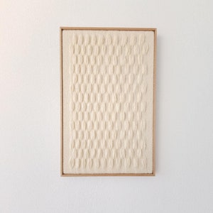 Woven Wall Art - Japandi Textile Decoration - Textile Abstract Art Wabi Sabi Style - Fibre Art Wall Hanging For Minimal Interior Decor