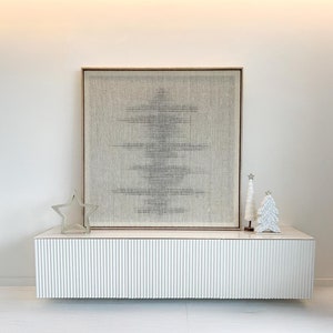 Square Textile Wall Art - Bedroom Living Room Decor - Handmade Fiber Tapestry - Minimalist Home Accents - Woven Wall Hanging - Decoration