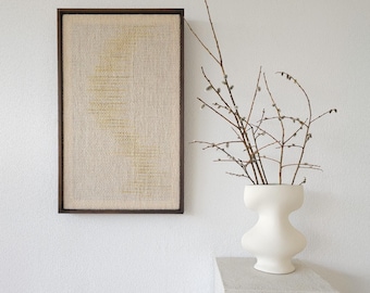 Arazzo da parete intrecciato con cornice - Arte murale moderna - Decorazione intrecciata - Arazzo Japandi - Arte tessile Wabi Sabi naturale - Arte in fibra da parete - Millip