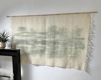 dip dye japandi wall art, makramee wandbehang, wabi sabi wall art, wandteppich, textured wall hanging, neutral textile wall art, wandbehang