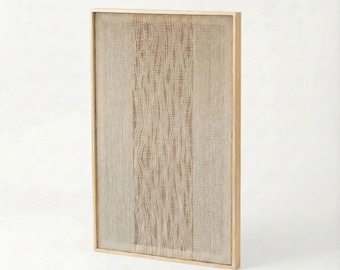 Imperfectio I - Grande tenture murale tissée encadrée - Tapisserie moderne - Art textile minimaliste