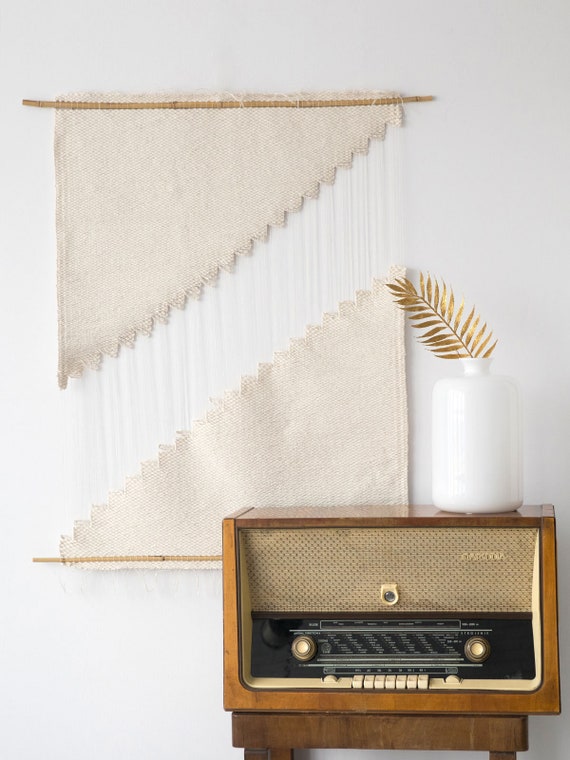 Cozy Wall Rug Woven Wall Hanging Cotton Rope Wall Hangings Textile Wall Art Wall Tapestry Hanging Woven Wall Decor Japandi Style Etsy