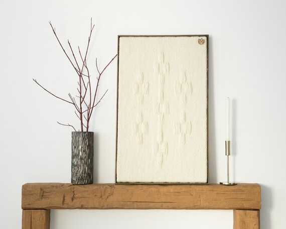 Japandi Woven Wool Wall Hanging Modern Textile Art in Framed Wabi Sabi Style Scandinavian Decor Framed Decoration Oak Premium Decor Etsy Canada