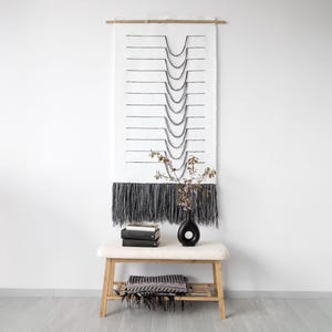 Woven Wall Hanging - Boho Tapestry - Macrame Wall Decor - Minimalist Wall Art - Handmade Textile Art - Unique Woven Tapestry - Modern Decor