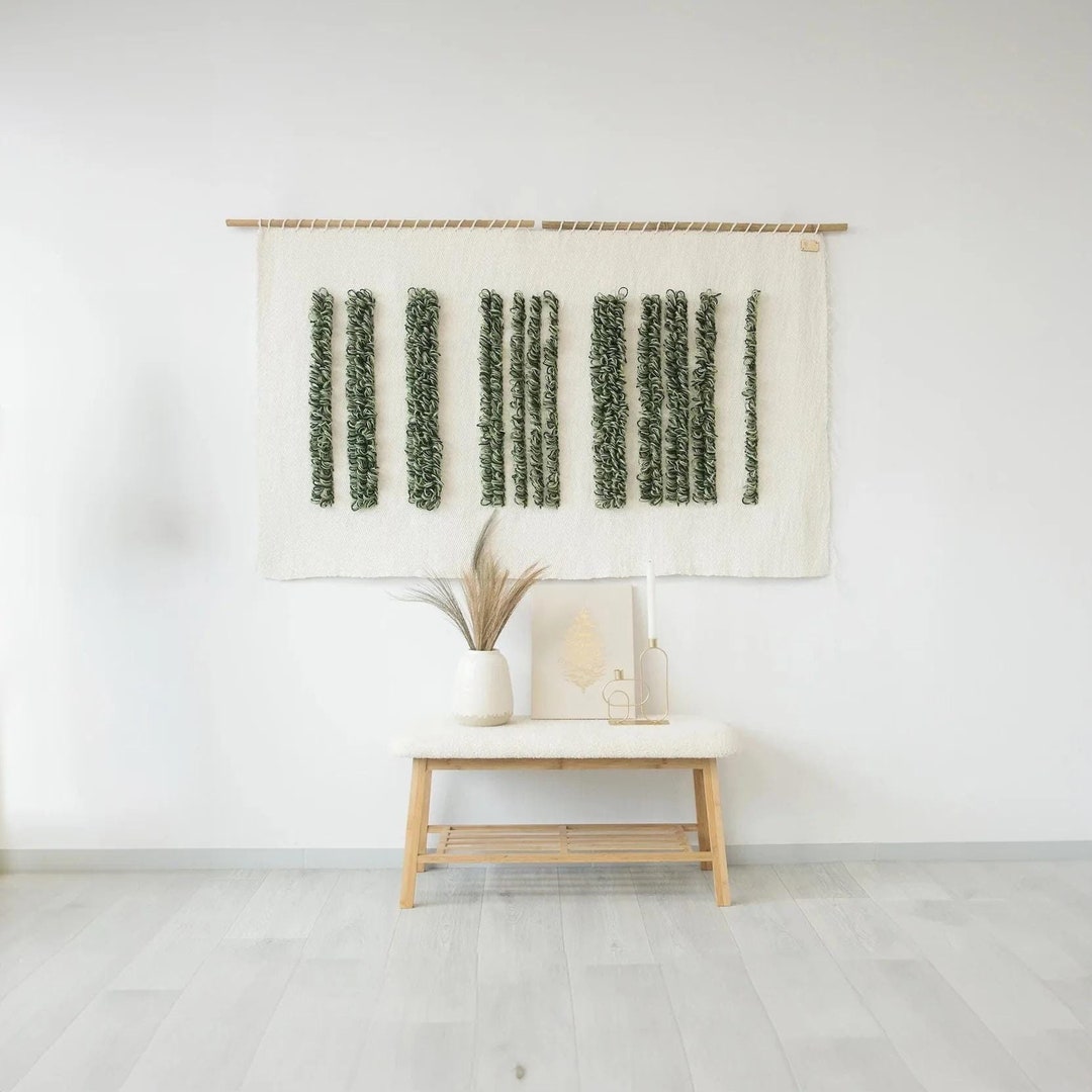 Fresh Look at Luna Green Textured Wall Hanging Tapestry Hanging