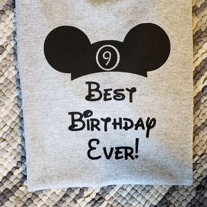 Personalized Best Birthday Ever Mickey Ears Tshirt Disney Inspired