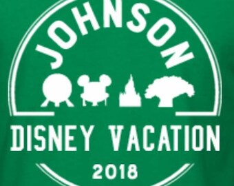 Disney World family vacation matching T-shirt - Four Parks -free personalization!