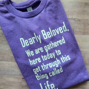 Dearly Beloved Let&#39;s Go Crazy lyric tee - Prince inspired Tshirt for men, women, children