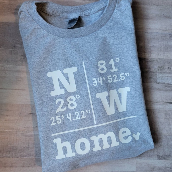 Disney World coordinates longitude latitude T-shirt