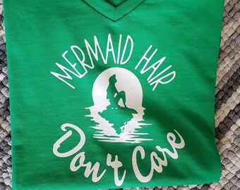 Mermaid hair don't care Ariel Little Mermaid Tshirt -  Disney World Disneyland Inspired