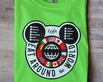 Eat around the World EPCOT world showcase Disney inspired T-shirt