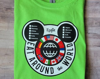 Eat around the World EPCOT world showcase Disney inspired T-shirt