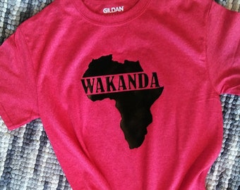 Wakanda Black Panther inspired T-shirt - ladies vneck or unisex tees for men women and kids