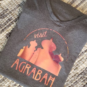 Visit Agrabah - Aladdin and Jasmine Tshirt -  Disney World Disneyland Inspired