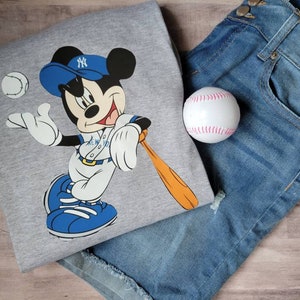 MLB baseball Mickey Mouse Tshirt, men, women, kids, toddlers