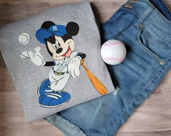 MLB baseball Mickey Mouse Tshirt, men, women, kids, toddlers