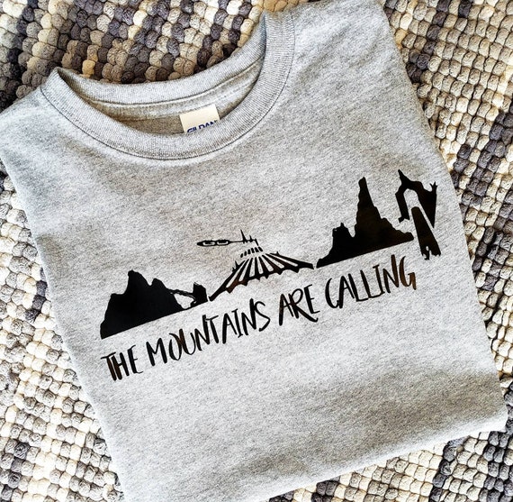 The Mountains are Calling tshirt featuring splash mountain | Etsy