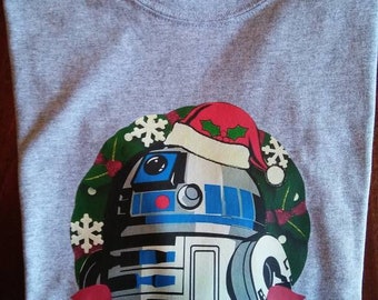 R2D2 Star Wars Christmas Holiday Droid to the World T-shirt for men, women, children, infants