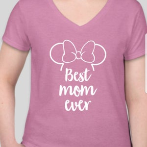 Best Mom Ever T-shirt - Mother&#39;s Day gift - Minnie Mouse ears bow