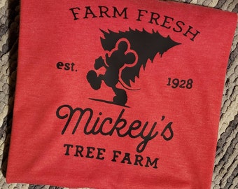 Mickey's Tree farm T-shirt-free personalization - short sleeve tee or baseball tee