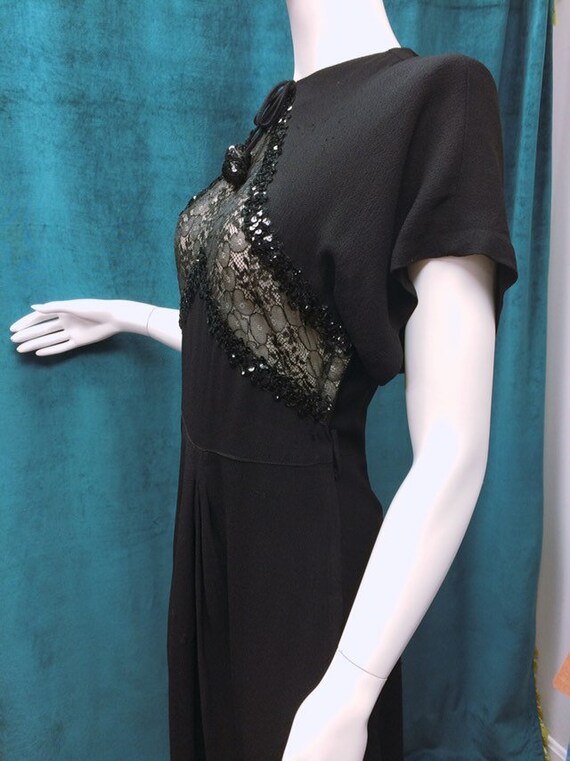 1940s Black Dress