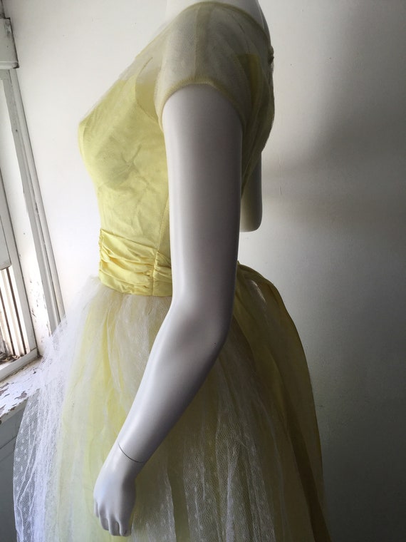 1950s Yellow Prom Dress