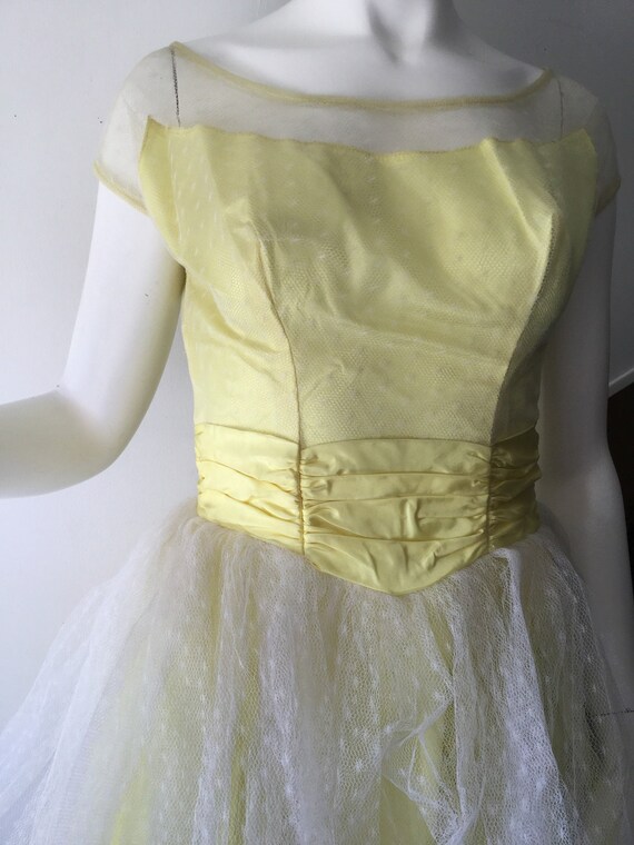 1950s Yellow Prom Dress