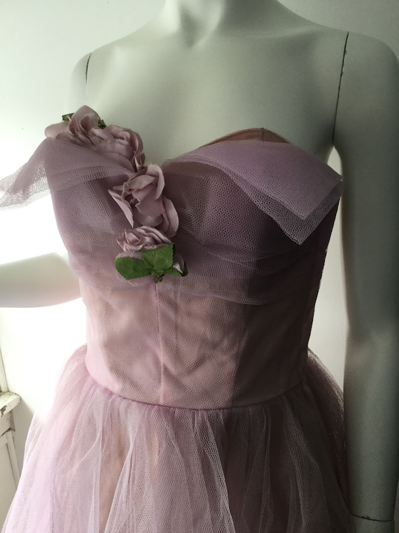 1950s Purple Prom Dress