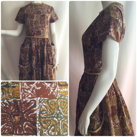 Kerrybrooke 1950s Print Dress
